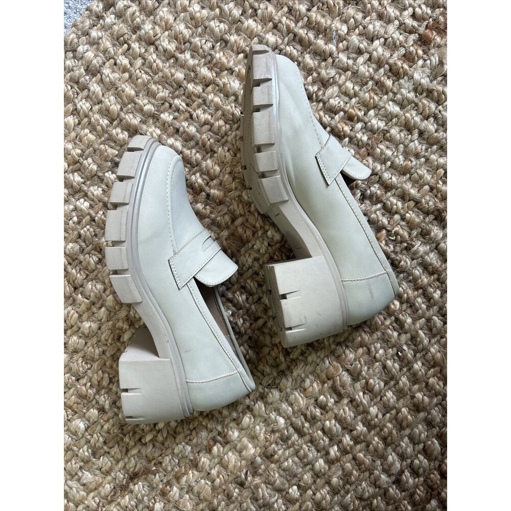 Sincerely Jules, Tan, Dylan, Chunky heel, platform, loafers shoes. Size 9